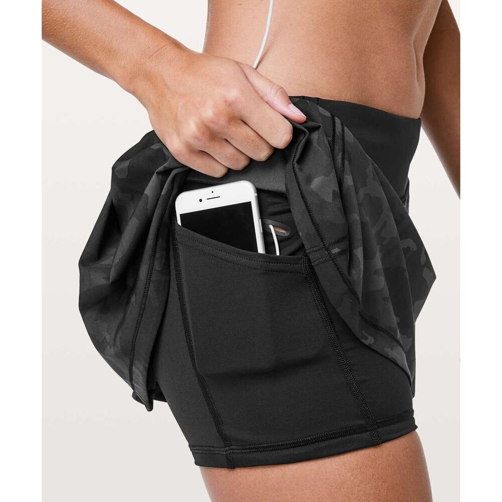 Lululemon Pace Rival Skirt Shorts Skort No Panels Camo Golf Pickleball Size 12 - Picture 7 of 15
